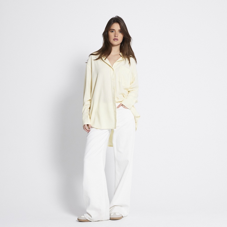 Linen blend shirt "Dina" Light Yellow